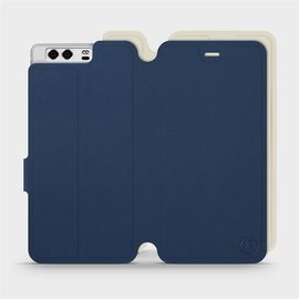 Etui Soft Touch do Huawei P10 - wzór Głęboki granat z platyną