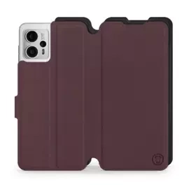 Etui Soft Touch do Motorola Moto G23 - wzór Matowy burgund z czernią