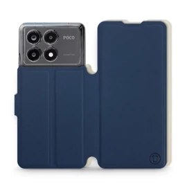 Etui Soft Touch do Xiaomi POCO X6 Pro - wzór Głęboki granat z platyną