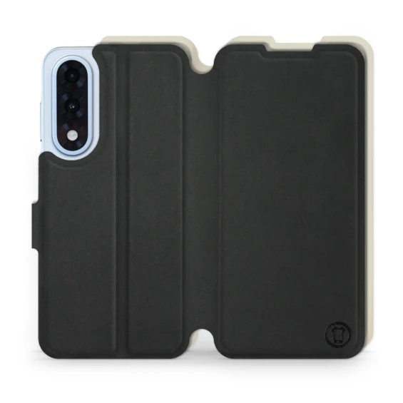 Etui Soft Touch do OnePlus Nord 5 - wzór Satynowa czerń z platyną