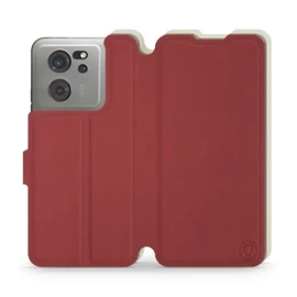 Etui Soft Touch do Xiaomi 13T - wzór Zachodząca czerwień z platyną