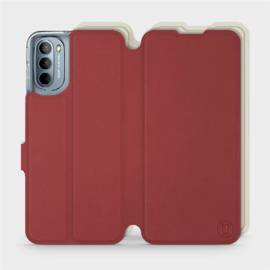 Etui Soft Touch do Motorola Moto G31 - wzór Zachodząca czerwień z platyną