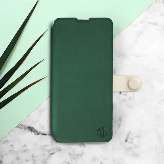 Etui Soft Touch do OPPO A38 - wzór Miejska zieleń z platyną