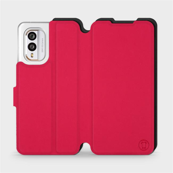 Etui Soft Touch do Nokia X30 5G - wzór Żywa czerwień z czernią
