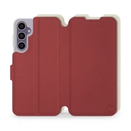 Etui Soft Touch do Samsung Galaxy S23 FE - wzór Zachodząca czerwień z platyną