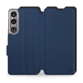 Etui Soft Touch do Sony Xperia 1 VI - wzór Głęboki granat z czernią
