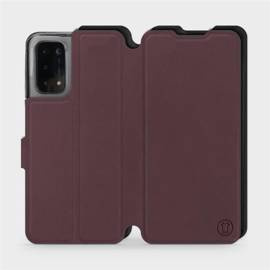 Etui Soft Touch do OPPO A74 5G - wzór Matowy burgund z czernią