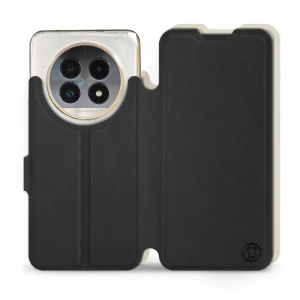 Etui Soft Touch do Realme 13 Pro - wzór Satynowa czerń z platyną