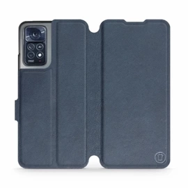 Etui ze skóry naturalnej do Xiaomi Redmi Note 12 Pro 4G - wzór Blue Leather