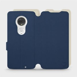 Etui Soft Touch do Motorola Moto G7 Plus - wzór Głęboki granat z platyną