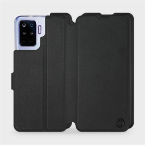 Etui Soft Touch do OPPO Reno 5 Lite - wzór Satynowa czerń