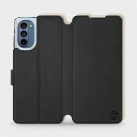 Etui Soft Touch do Motorola Moto G62 5G - wzór Satynowa czerń z platyną