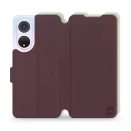 Etui Soft Touch do OPPO A98 5G - wzór Matowy burgund z platyną
