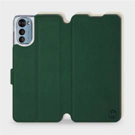 Etui Soft Touch do Motorola Moto E32s - wzór Miejska zieleń z platyną