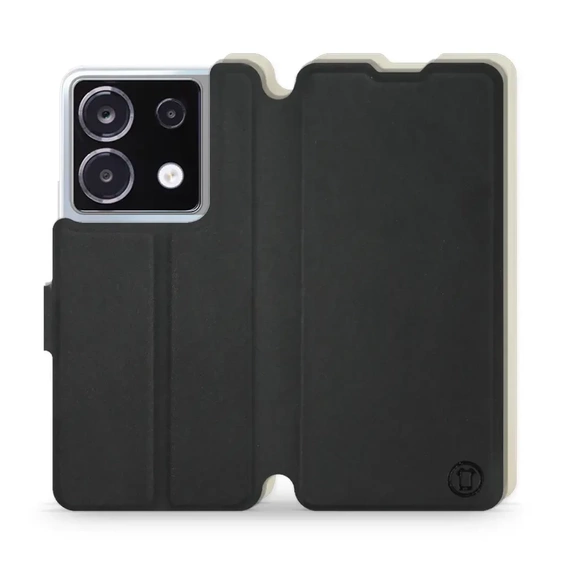 Etui Soft Touch do Xiaomi POCO X6 - wzór Satynowa czerń z platyną