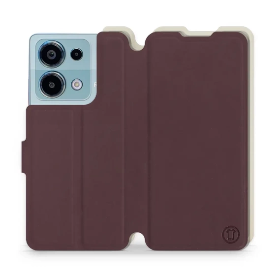Etui Soft Touch do Xiaomi Redmi Note 13 Pro 4G - wzór Matowy burgund z platyną