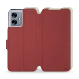 Etui Soft Touch do Motorola Moto G54 5G - wzór Zachodząca czerwień z platyną