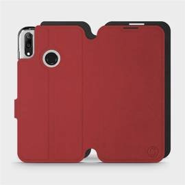 Etui Soft Touch do Huawei Y7 2019 - wzór Zachodząca czerwień z czernią