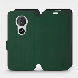 Etui Soft Touch do Motorola Moto E5 - wzór Miejska zieleń z czernią