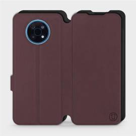 Etui Soft Touch do Nokia G50 5G - wzór Matowy burgund z czernią