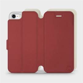 Etui Soft Touch do Apple iPhone SE 2020 - wzór Zachodząca czerwień z platyną