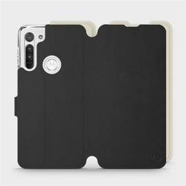 Etui Soft Touch do Motorola Moto G8 - wzór Satynowa czerń z platyną