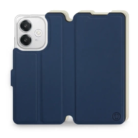 Etui Soft Touch do OPPO A60 5G - wzór Głęboki granat z platyną