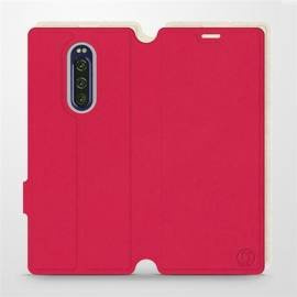 Etui Soft Touch do Sony Xperia 1 - wzór Żywa czerwień z platyną