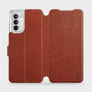 Etui do Motorola Moto G82 5G - wzór Brown&Gray