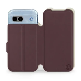 Etui Soft Touch do Google Pixel 8A - wzór Matowy burgund z platyną