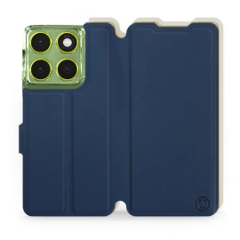 Etui Soft Touch do Motorola Edge 70 - wzór Głęboki granat z platyną