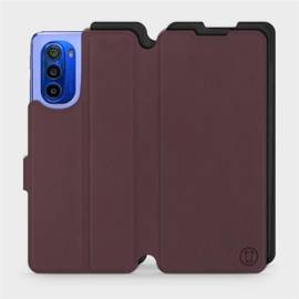 Etui Soft Touch do Motorola Moto G51 5G - wzór Matowy burgund z czernią