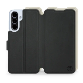 Etui Soft Touch do Samsung Galaxy A56 5G - wzór Satynowa czerń z platyną