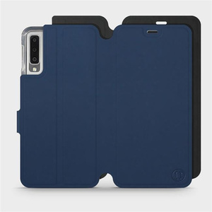 Etui Soft Touch do Samsung Galaxy A7 2018 - wzór Głęboki granat z czernią