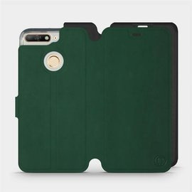 Etui Soft Touch do Huawei Honor 7A - wzór Miejska zieleń z czernią