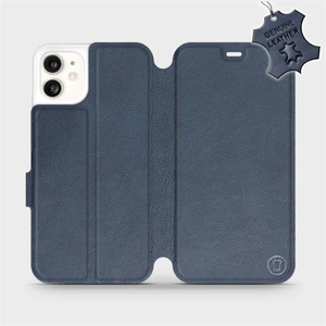 Etui ze skóry naturalnej do Apple iPhone 11 - wzór Blue Leather