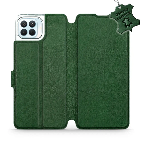Etui ze skóry naturalnej do OPPO Reno 4 Lite - wzór Green Leather
