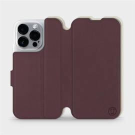 Etui Soft Touch do Apple iPhone 14 Pro - wzór Matowy burgund z platyną