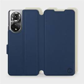Etui Soft Touch do Huawei Honor 50 - wzór Głęboki granat z platyną