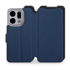 Etui Soft Touch do OPPO Find X9 - wzór Głęboki granat z czernią