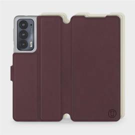 Etui Soft Touch do Motorola Edge 20 - wzór Matowy burgund z platyną