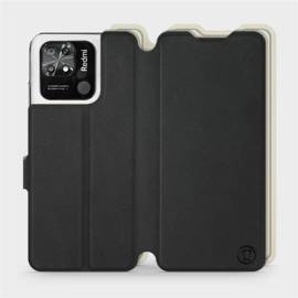 Etui Soft Touch do Xiaomi Redmi 10C - wzór Satynowa czerń z platyną