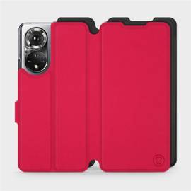 Etui Soft Touch do Huawei Honor 50 - wzór Żywa czerwień z czernią