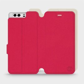 Etui Soft Touch do Huawei P10 - wzór Żywa czerwień z platyną