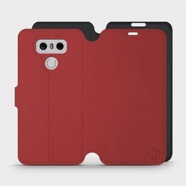 Etui Soft Touch do LG G6 - wzór Zachodząca czerwień z czernią