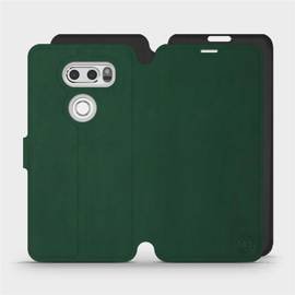 Etui Soft Touch do LG V30 - wzór Miejska zieleń z czernią