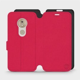 Etui Soft Touch do Motorola Moto G7 Play - wzór Żywa czerwień z czernią