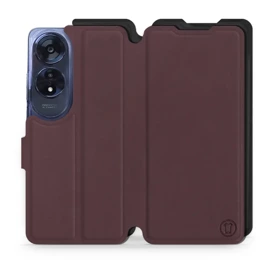 Etui Soft Touch do OPPO A60 - wzór Matowy burgund z czernią