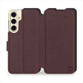 Etui Soft Touch do Samsung Galaxy S24 FE - wzór Matowy burgund z czernią