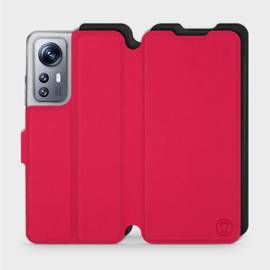 Etui Soft Touch do Xiaomi 12S - wzór Żywa czerwień z czernią